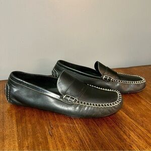 Cole Haan Men's Sz 11 D Black Leather Penny Driver Driving
Style Loafer